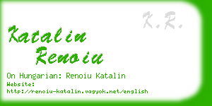 katalin renoiu business card